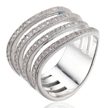 CZ Ring Sterling Silver Rhodium Plating Ring